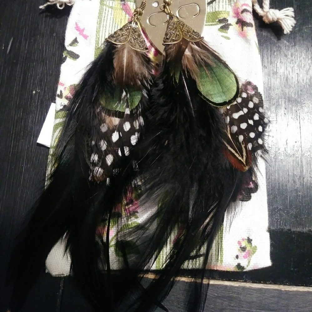 Feather Earrings. Nickel Free